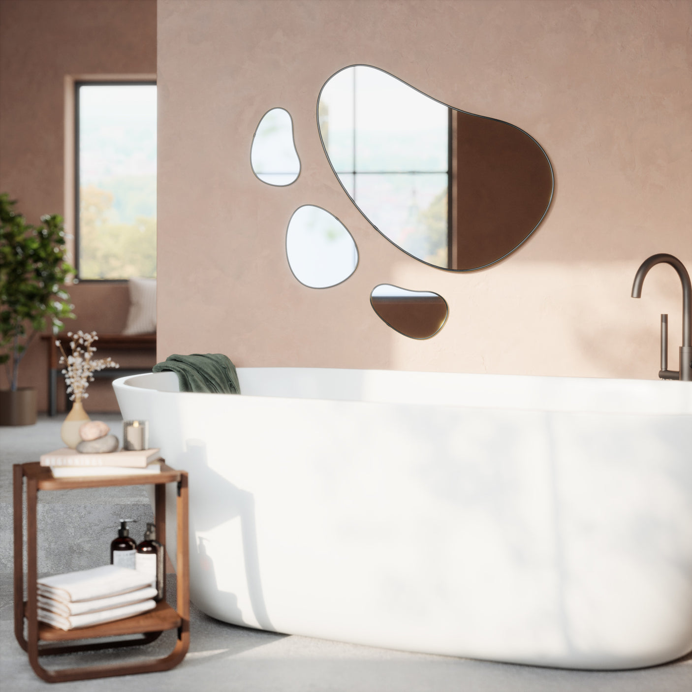 Hubba Pebble Wall Mirrors, Set of 3